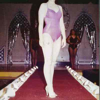 A color photograph of contestant #1 Lucie Morin who is 19 and a 1982 graduate of Brunswick High School.