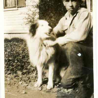 Robert Cutler with (dog) "Pal"