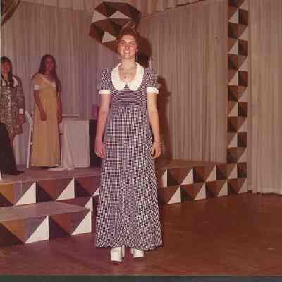 Contestant #5 Catherine Morhidge posing in her talent costume.