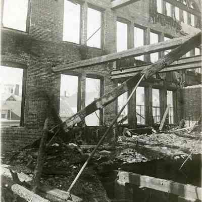 Brunswick High School after the fire