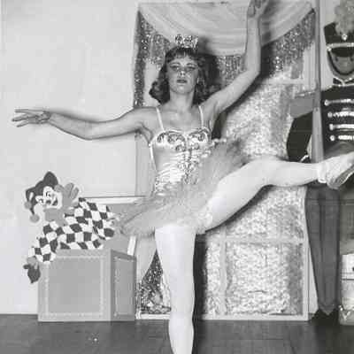 Elaine portrays a Ballerina Doll in an enchanted toy shop