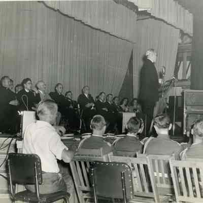 Meeting in the basement of St. John's Church