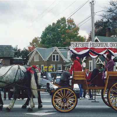 Wagon that represented Pejepscot Historical Society at Brunswick's 250th Anniversary Parade