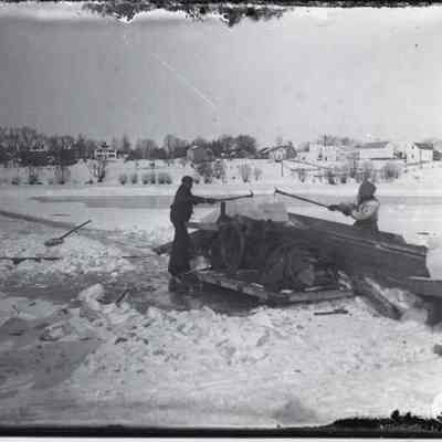 Harvesting Ice in Androscoggin River
