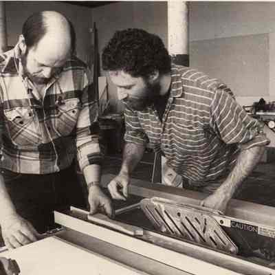 A photo view of Carl Grose & Peter Milholland. 4/10/1992.