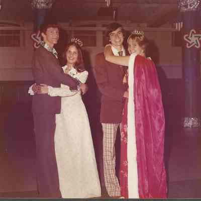 The two Brunswick Teen Queens and escorts enjoying themselves dancing.