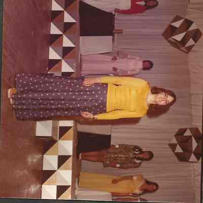 Contestant #3 Linda Talbot posing in her talent costume.