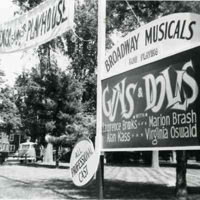 A photo of Brunswick Playhouse advertisements.