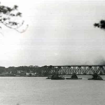 Black Bridge Being Installed