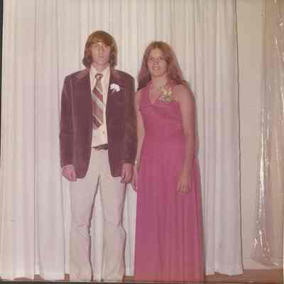 Kathy Livernois and her escort Mike Potter at the Teen Queen Dance.