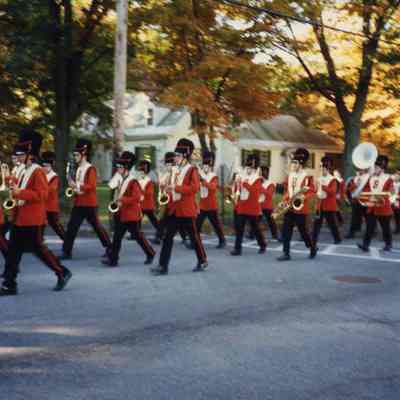A photo of a marching band in the 250th parade.10/7/1989.