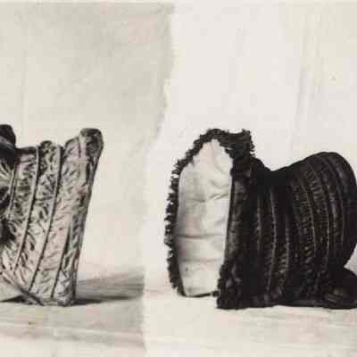 2 old bonnets at the PHS museum on School Street.