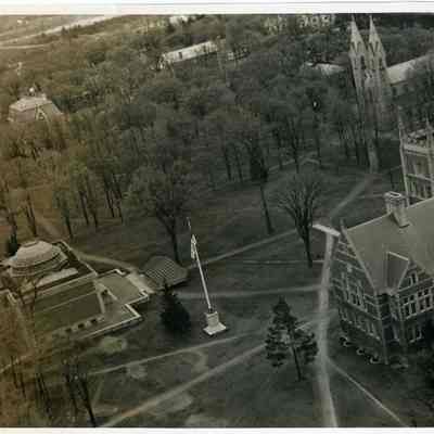 Aerial view of Bowdoin College Campus