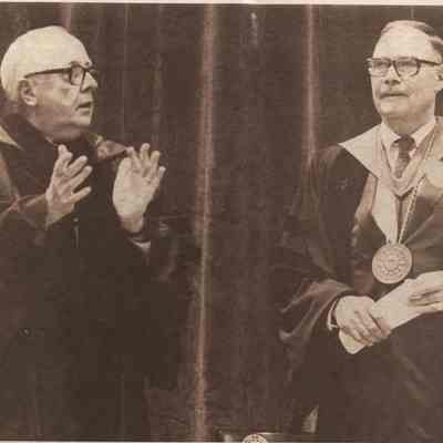A photo view of A. LeRoy Greason (on the right).