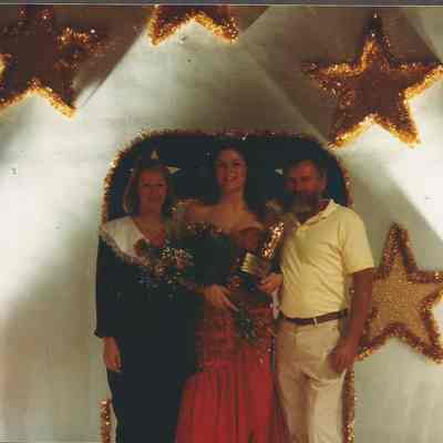 Miss Brunswick Stacy Bean with her paents David and Constance Bean.