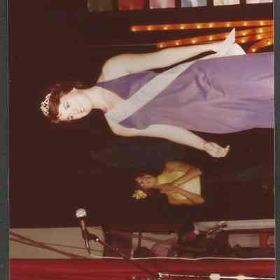 Mary Hasenfus being announced as 1979 Miss Brunswick.