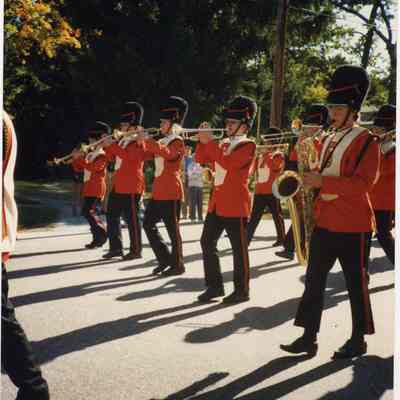A photo of a marching band in the 250th parade.10/7/1989.