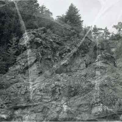 A photo of feldspar at Emery Booker's mill. 1955.