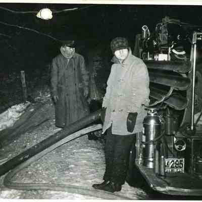 Firemen at the John Perkins house