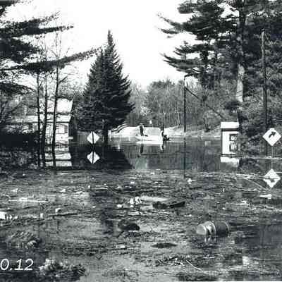 Old Lewiston Road during flood
