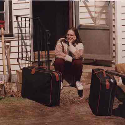 A photo view of a woman. 4/3/1987.