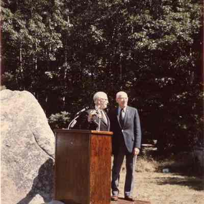 Maj Gen Wade & Mr. Burbank, 50th Anniversary of "Round the World Flyers", Mere Point