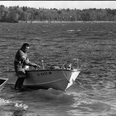 A photo view of clammers on Middle Bay. 9/30/1988.