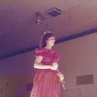 A color photograph of the 1975 Brunswick Teen Queen Phyllis Gaudreau Glenn.