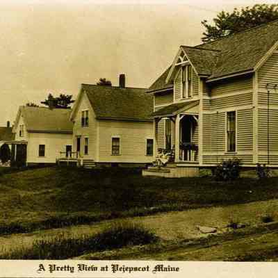 "A Pretty View at Pejepscot Maine"