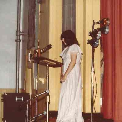 A photograph of Debbie Maguire acting CYO president