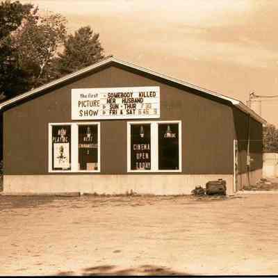 A photo view of Topsham Movie Theater. 9/1979.