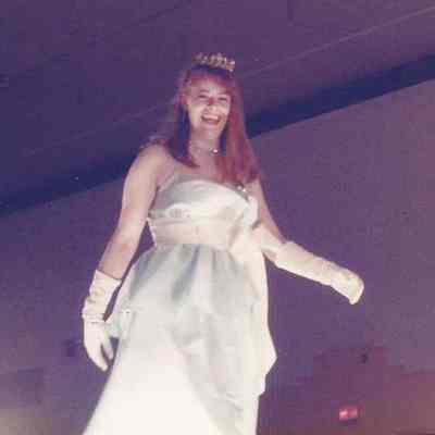 A color photograph of Brunswick Teen Queen 1984 Kelley Donovan