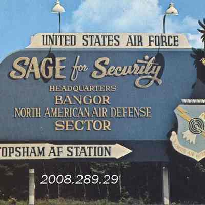 Entrance Sign to the Topsham Air Force Station