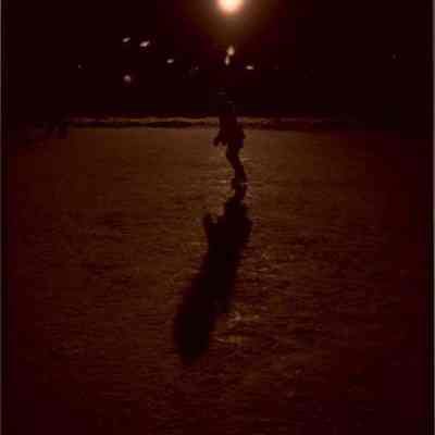 A photo view of night skating on the Mall. 12/31/1977.