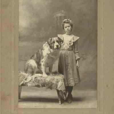 Unidentified Woman With a Dog