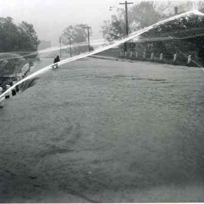 A photo of a washout on Main Street Topsham . 9/12/1954.