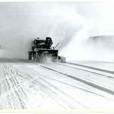 Snow Blower on Naval Air Station Runway