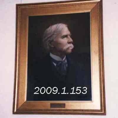 A photo of a painting of JLC.