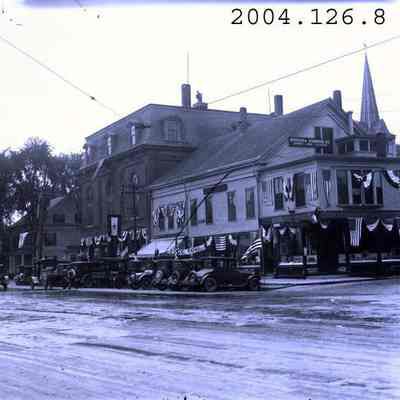View of Maine Street between Old Town Hall and Pleasant Street.