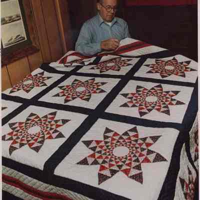 A photo view of a quilt in S. Harpswell. 4/7/1988.