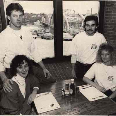 A photo view of crew of Rich's Waterfront Pub. 3/4/1992.