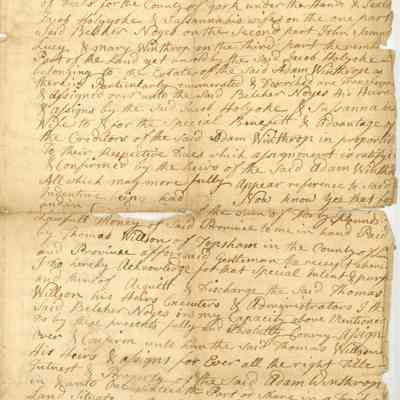 Deed from Belcher Noyes to Thomas Wilson, Durham, 1763.