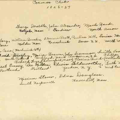 Cosmos Club, Bates College