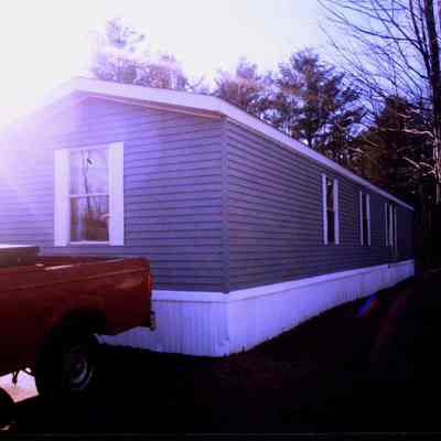 Photo of the mobile home at 31 Shea Street.
