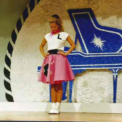 Lisa Kelly getting ready for her clogging routine