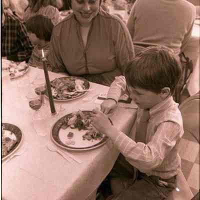 A photo view of children at a party.10/2/1986.