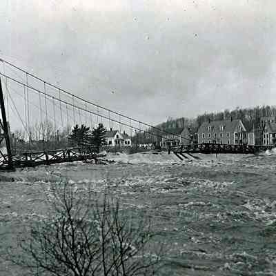 Swinging Bridge during the 1936 Flood