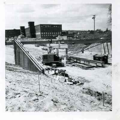 Building of Route 1underpass, 1961