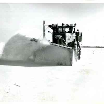 Snow Plow on Naval Air Station Runway