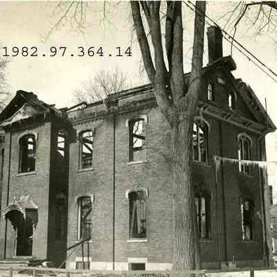 Ruins of the Center Street School.